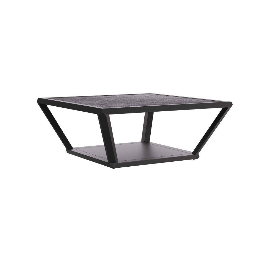 Arteriors - FCS04 - Cocktail Table - Welbourne - Ebony Grasscloth/Ebony Walnut