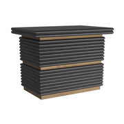Arteriors - FII02 - Side Table - Tobar - Ebony Oak/Antique Brass