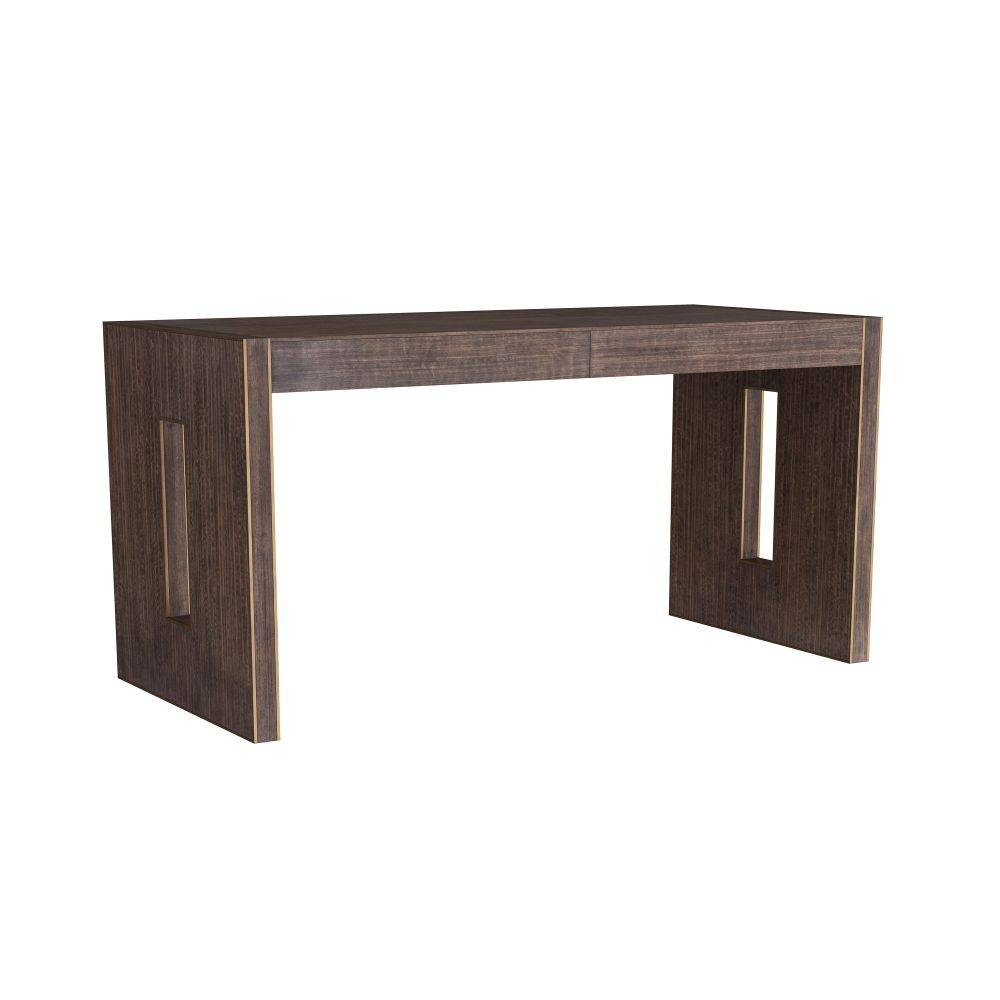 Arteriors - FKS01 - Desk - Woodson - Brindle Eucalyptus Veneer/Antique Brass