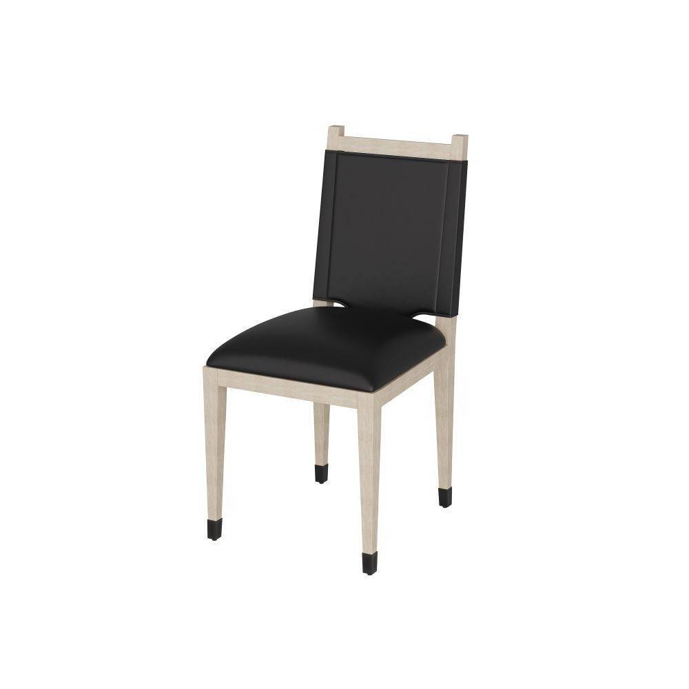 Arteriors - FRI08 - Dining Chair - Burdock - Graphite Leather