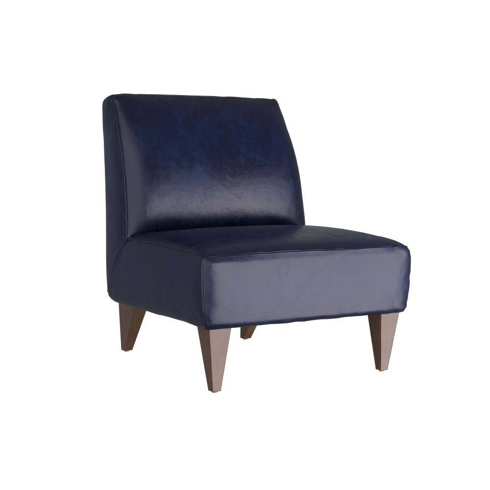 Arteriors - FRU01 - Chair - Trudell - Ink Leather/Dark Walnut/Antique Brass