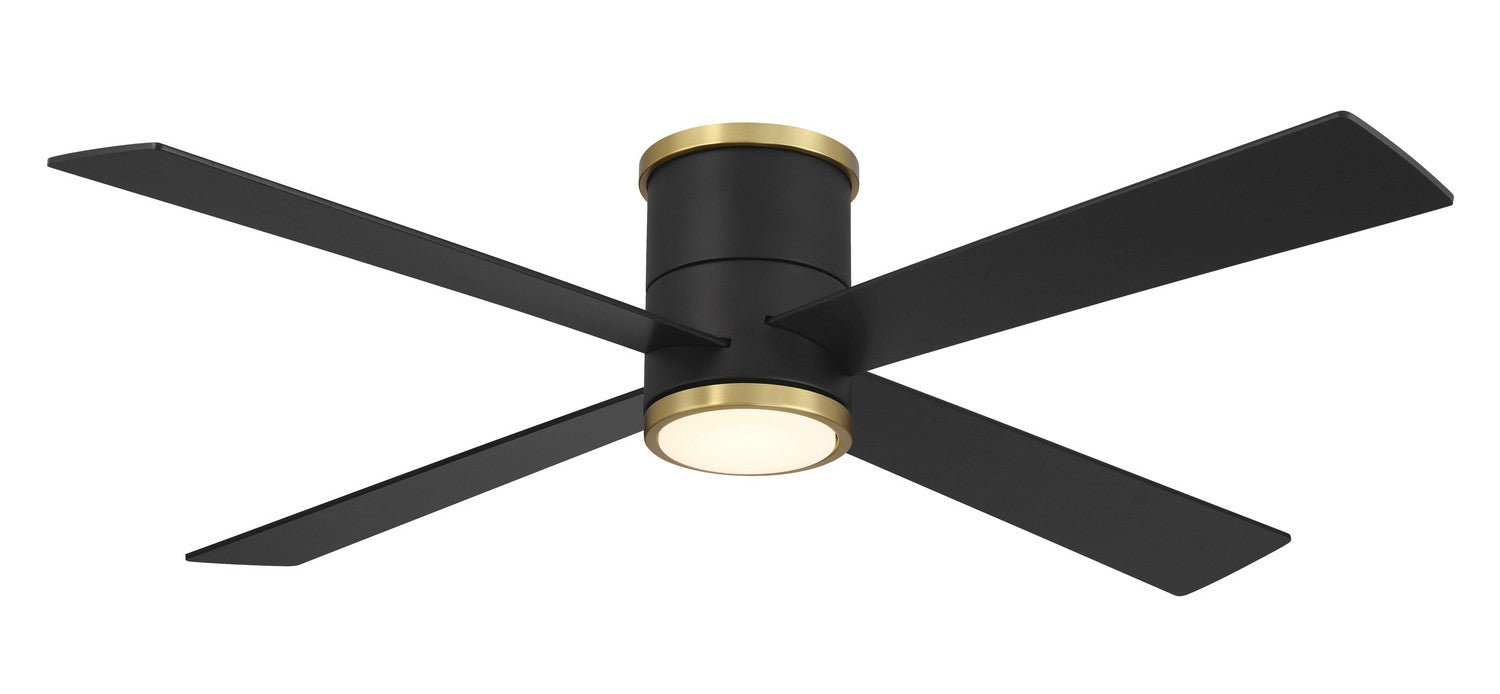 Minka Aire - F797L-CL/SBR - 54"Ceiling Fan - Falco Flush - Coal W/ Soft Brass