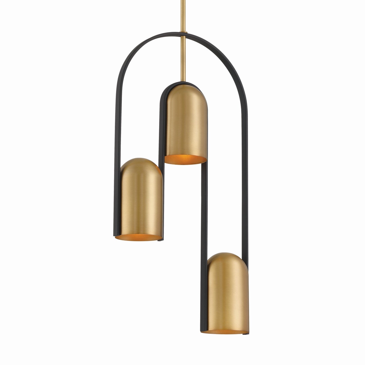 Minka-Lavery - 153-782 - Three Light Pendant - Cane - Legacy Brass & Sand Coal