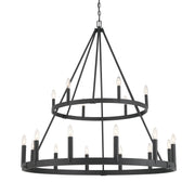 Minka-Lavery - 1717-66A - 18 Light Chandelier - Dutton - Coal Black