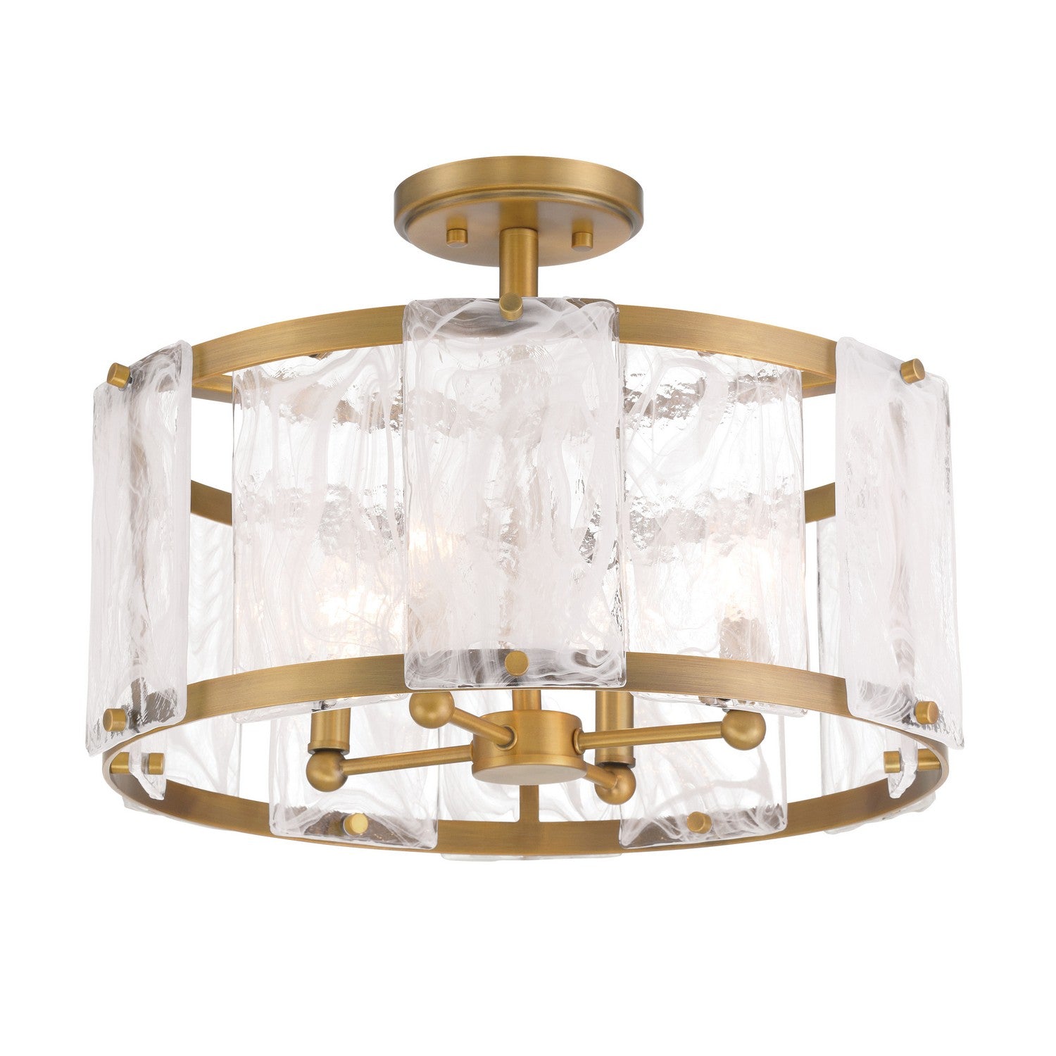 Minka-Lavery - 3635-732 - Four Light Semi Flush Mount - Veil - Legacy Brass