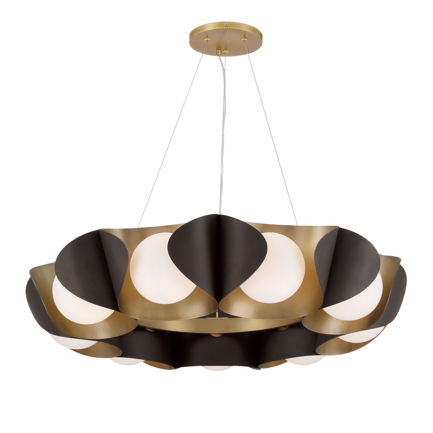 Minka-Lavery - 3779-855 - Nine Light Pendant - Flare - Legacy Brass & Dark Bronze