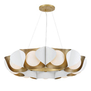 Minka-Lavery - 3779-893 - Nine Light Pendant - Flare - Sand White