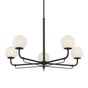 Minka-Lavery - 3795-899 - Five Light Chandelier - Whitehall - Dark Matte Black