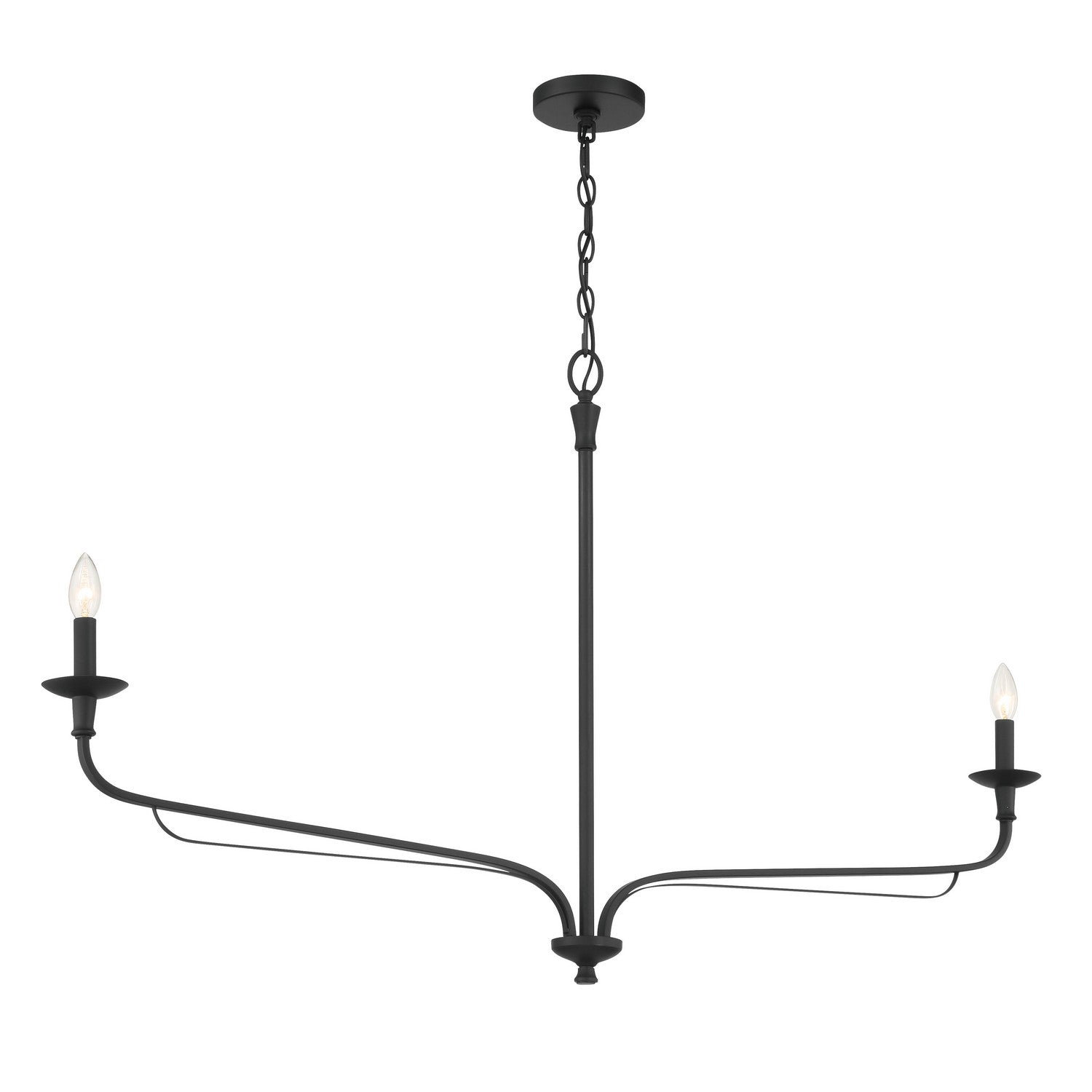 Minka-Lavery - 3825-899 - Two Light Chandelier - Velena - Dark Matte Black