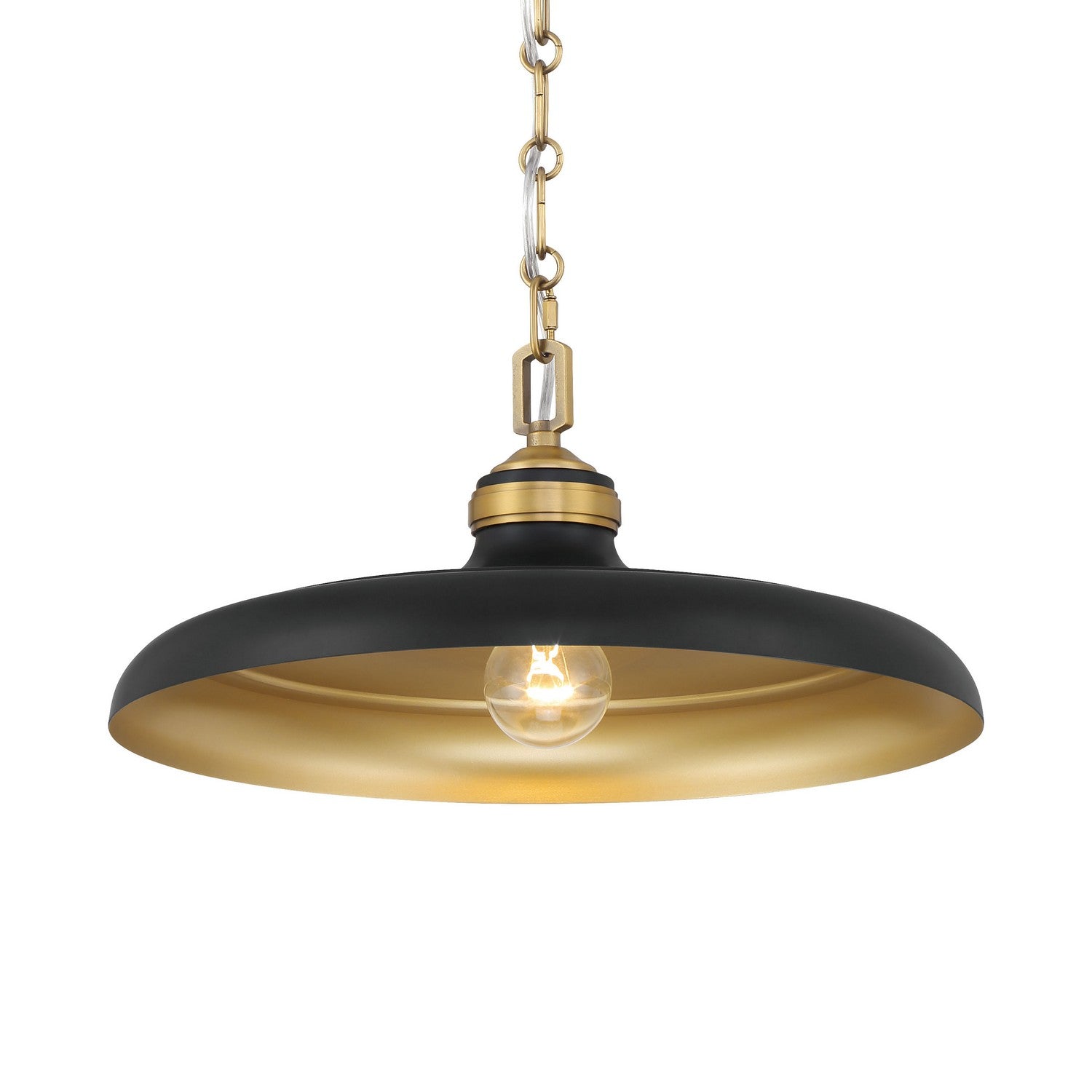 Minka-Lavery - 3935-876 - One Light Pendant - Crowne - Legacy Brass & Dark Matte Blac