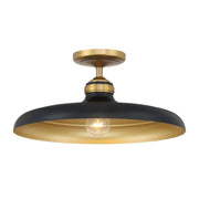 Minka-Lavery - 3936-876 - One Light Semi Flush Mount - Crowne - Dark Matte Black