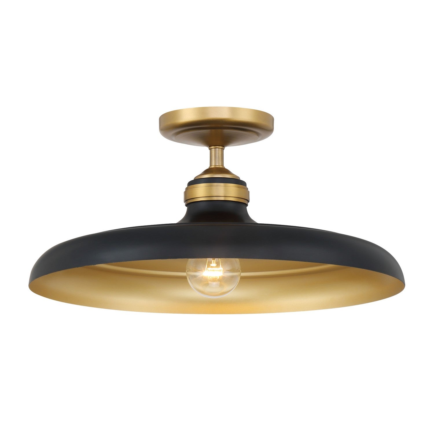 Minka-Lavery - 3936-876 - One Light Semi Flush Mount - Crowne - Dark Matte Black