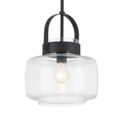 Minka-Lavery - 3937-899 - One Light Pendant - WickGlow - Dark Matte Black
