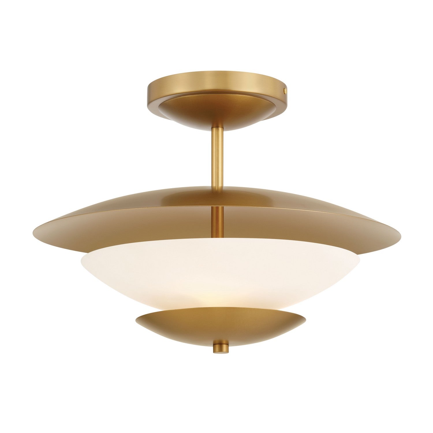Minka-Lavery - 3943-732 - Three Light Semi Flush Mount - Solara - Legacy Brass