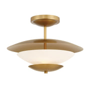 Minka-Lavery - 3943-732 - Three Light Semi Flush Mount - Solara - Legacy Brass