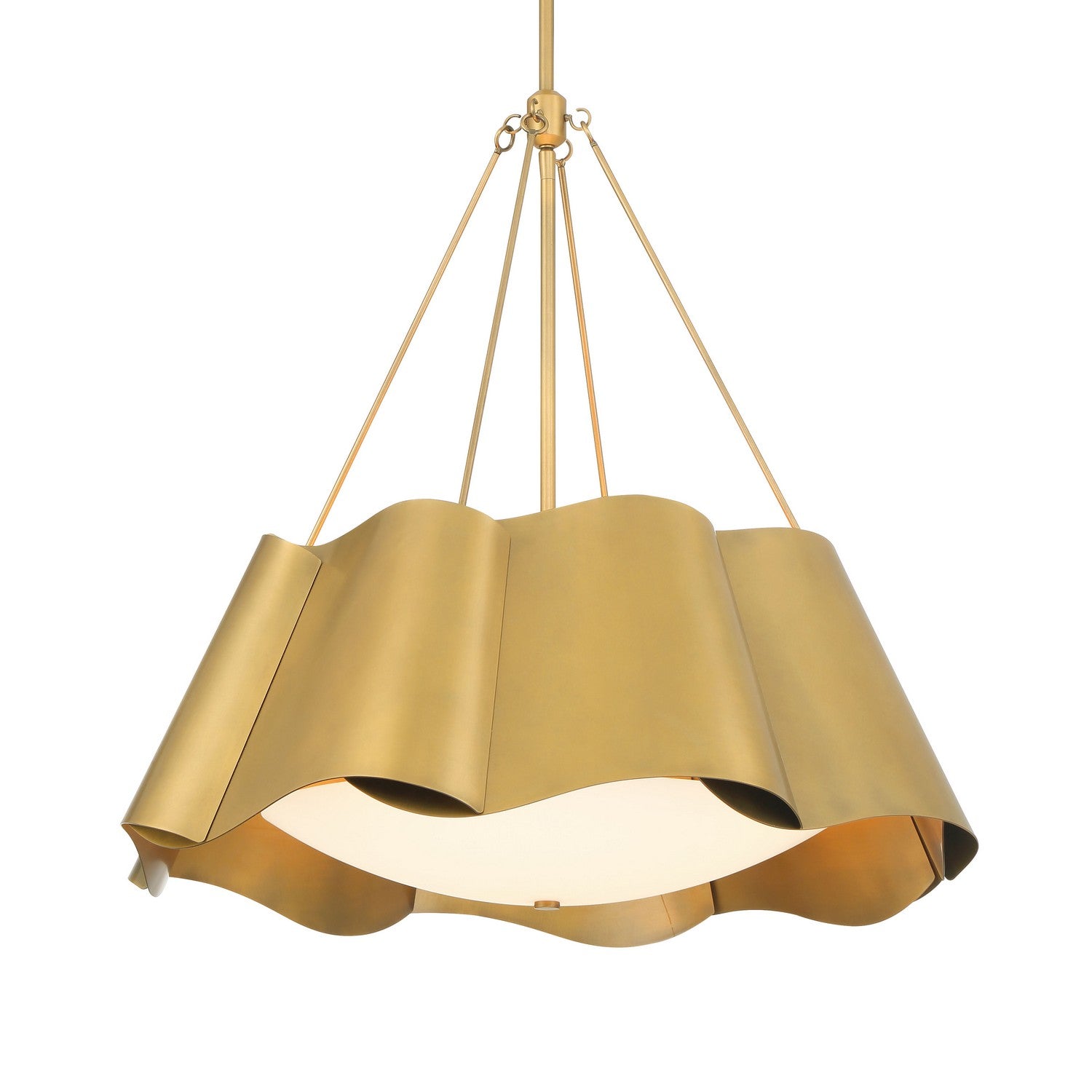 Minka-Lavery - 3954-732 - Four Light Pendant - Waveform - Legacy Brass