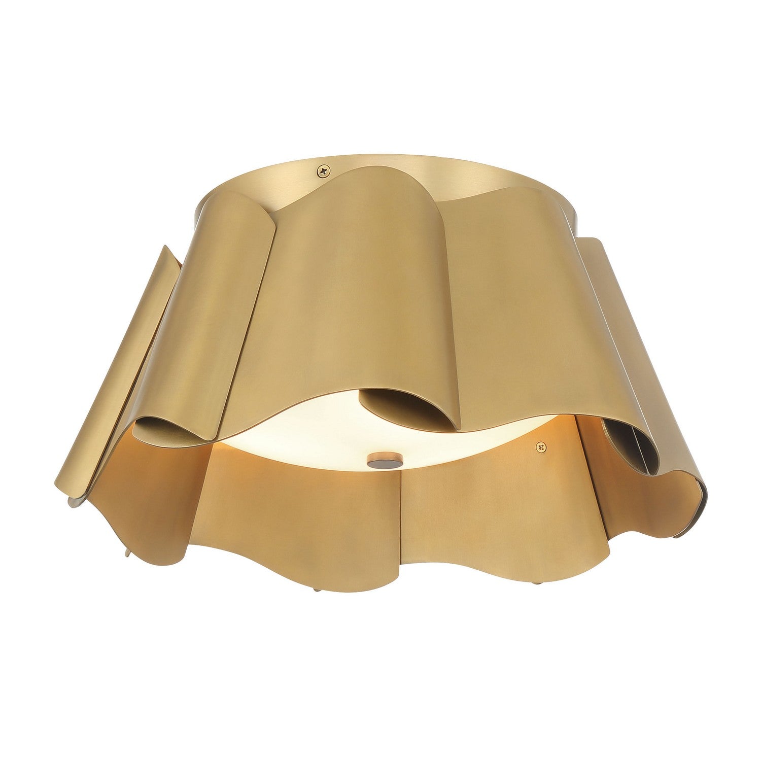 Minka-Lavery - 3955-732 - Three Light Flush Mount - Waveform - Legacy Brass