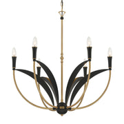Minka-Lavery - 5696-782 - Six Light Chandelier - Miller - Legacy Brass & Sand Coal