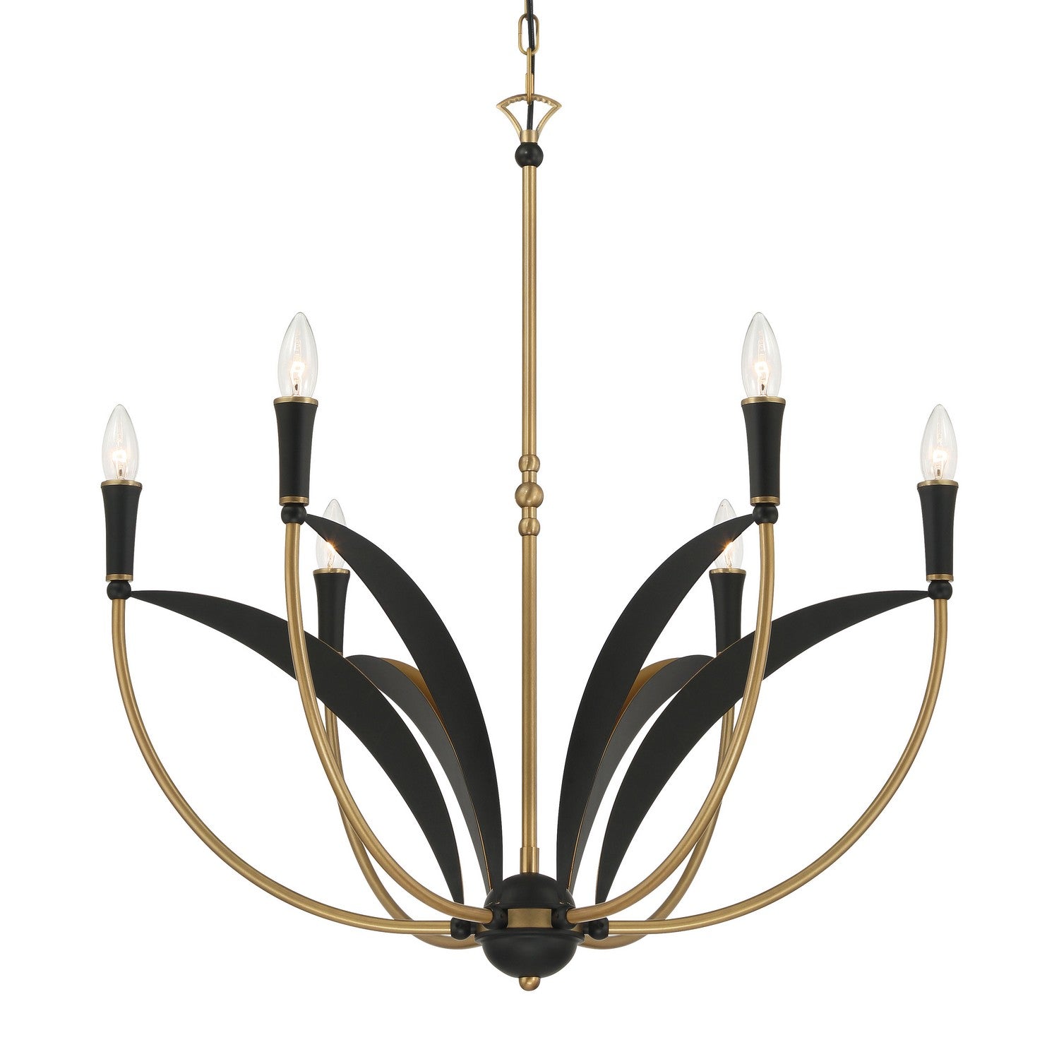Minka-Lavery - 5696-782 - Six Light Chandelier - Miller - Legacy Brass & Sand Coal