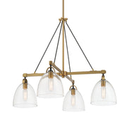 Minka-Lavery - 5714-876 - Four Light Chandelier - Sommersby - Legacy Brass & Matte Coal