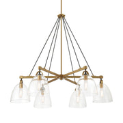 Minka-Lavery - 5716-876 - Six Light Chandelier - Sommersby - Legacy Brass & Matte Coal