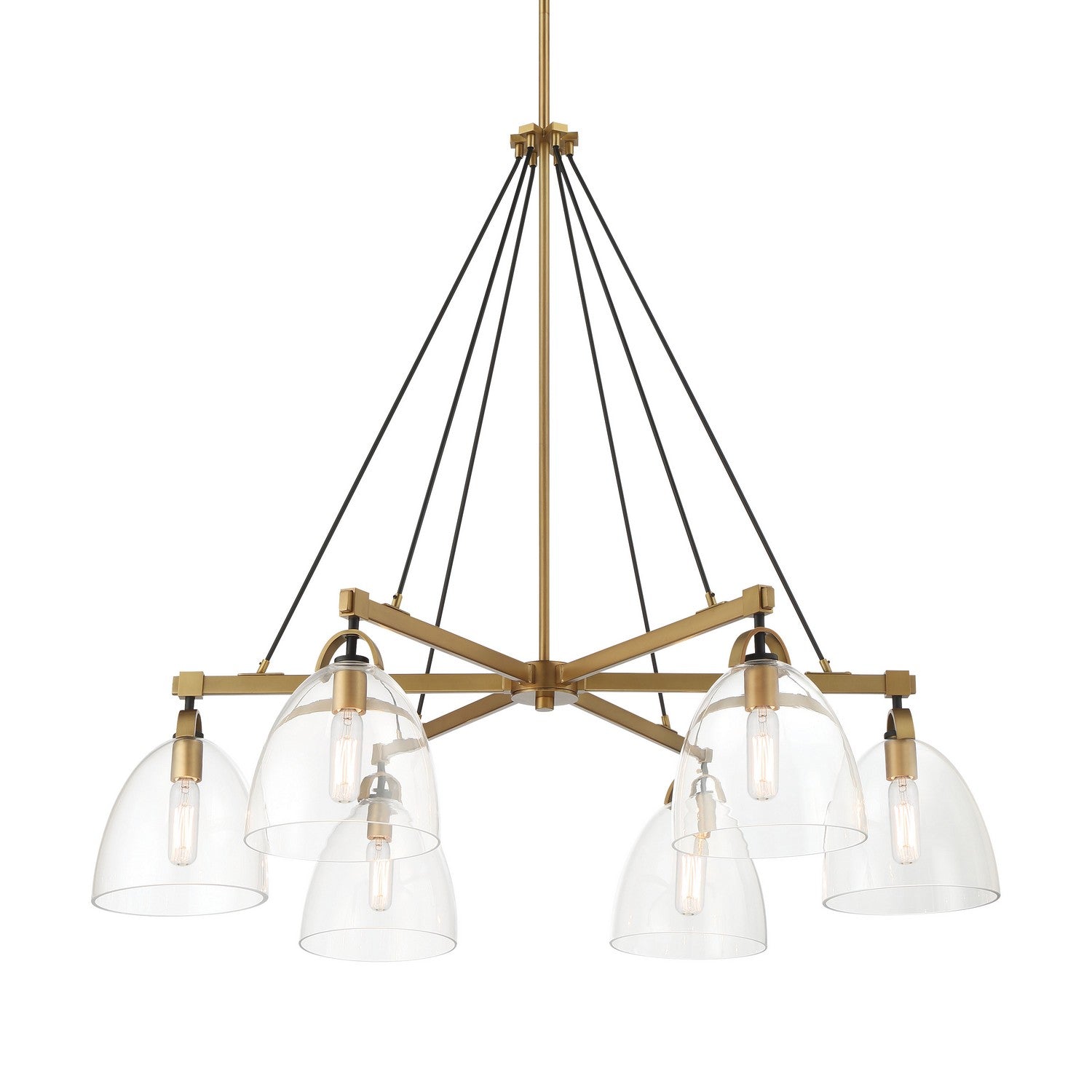 Minka-Lavery - 5716-876 - Six Light Chandelier - Sommersby - Legacy Brass & Matte Coal