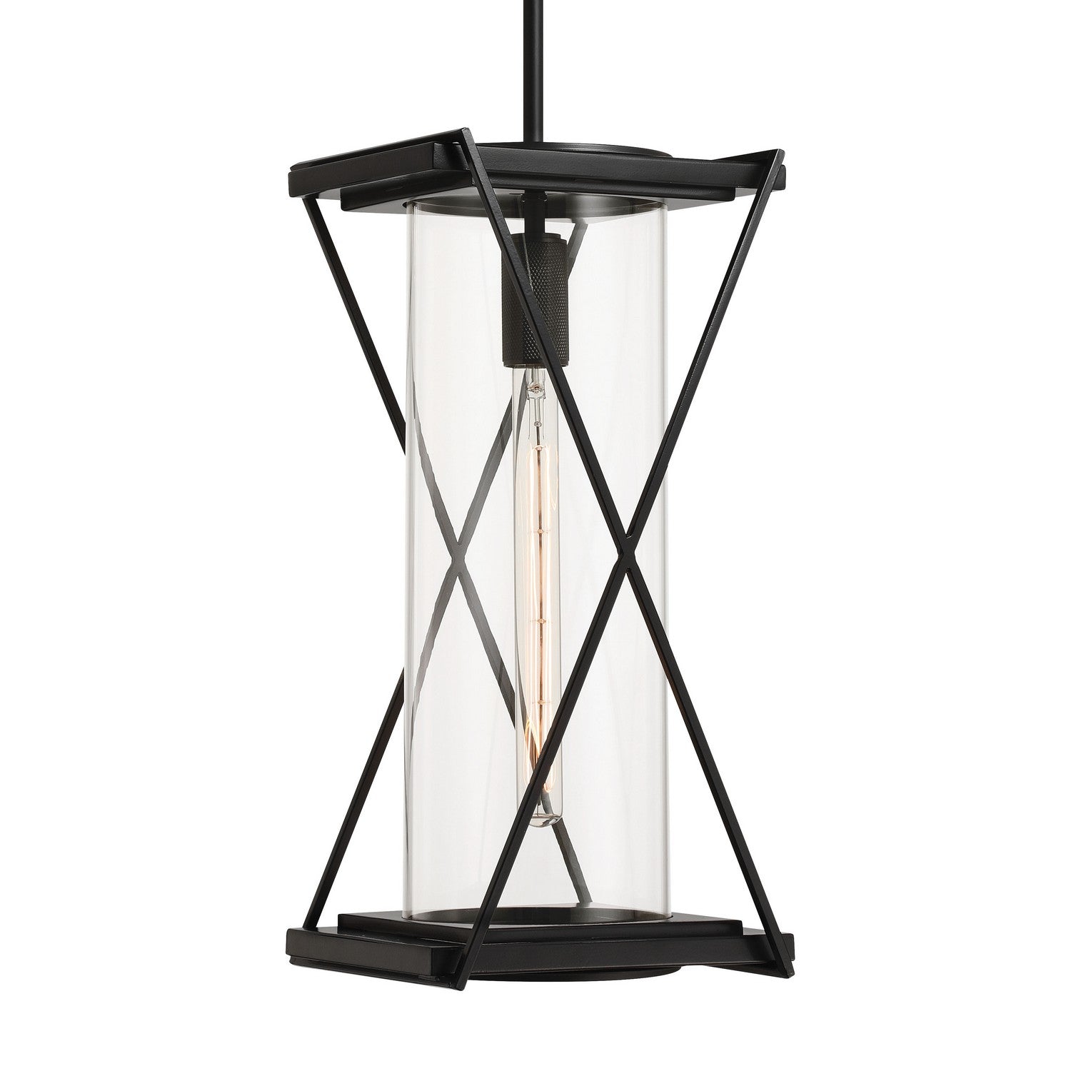Minka-Lavery - 77604-899 - One Light Outdoor Pendant - Rockhill - Dark Matte Black