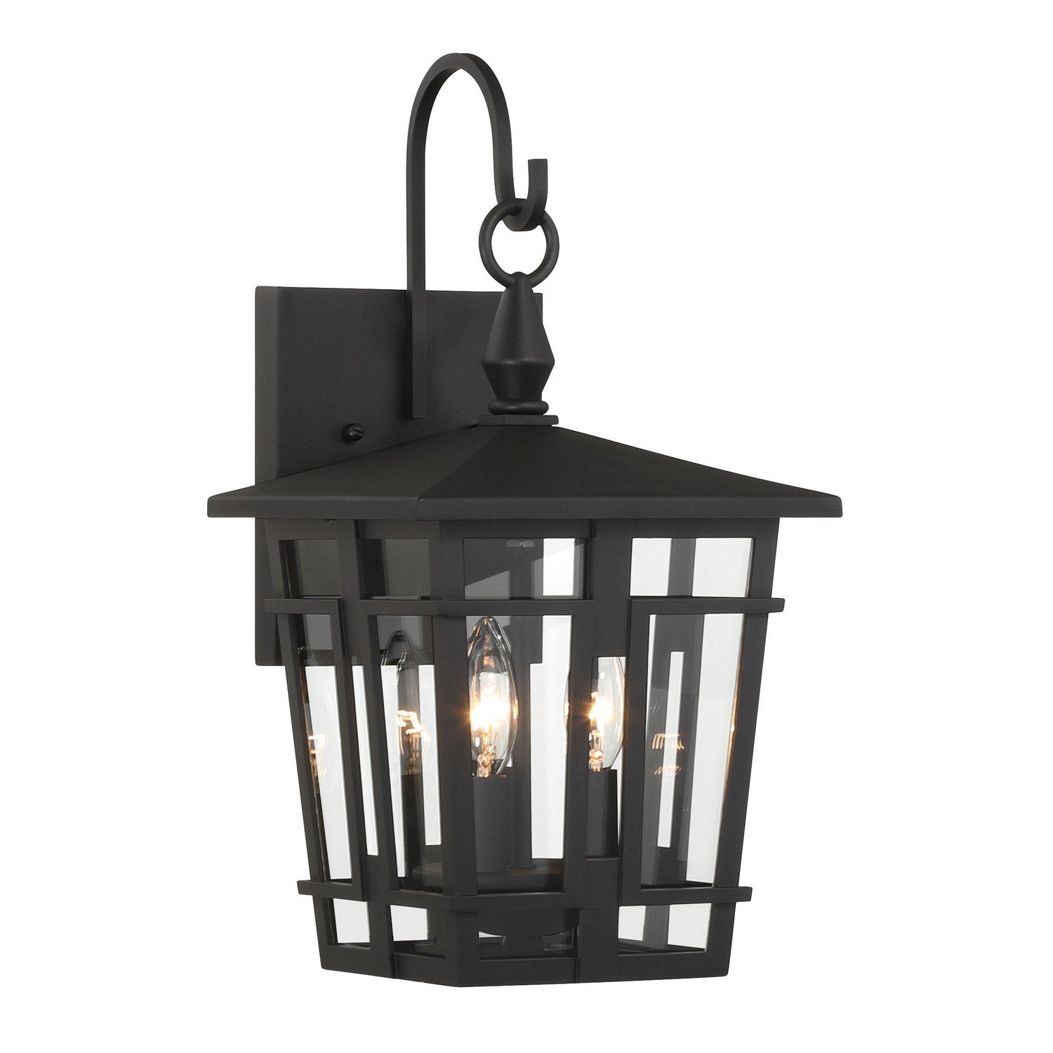 Minka-Lavery - 77901-66 - Three Light Outdoor Wall Sconce - Fieldstone - Sand Coal Black