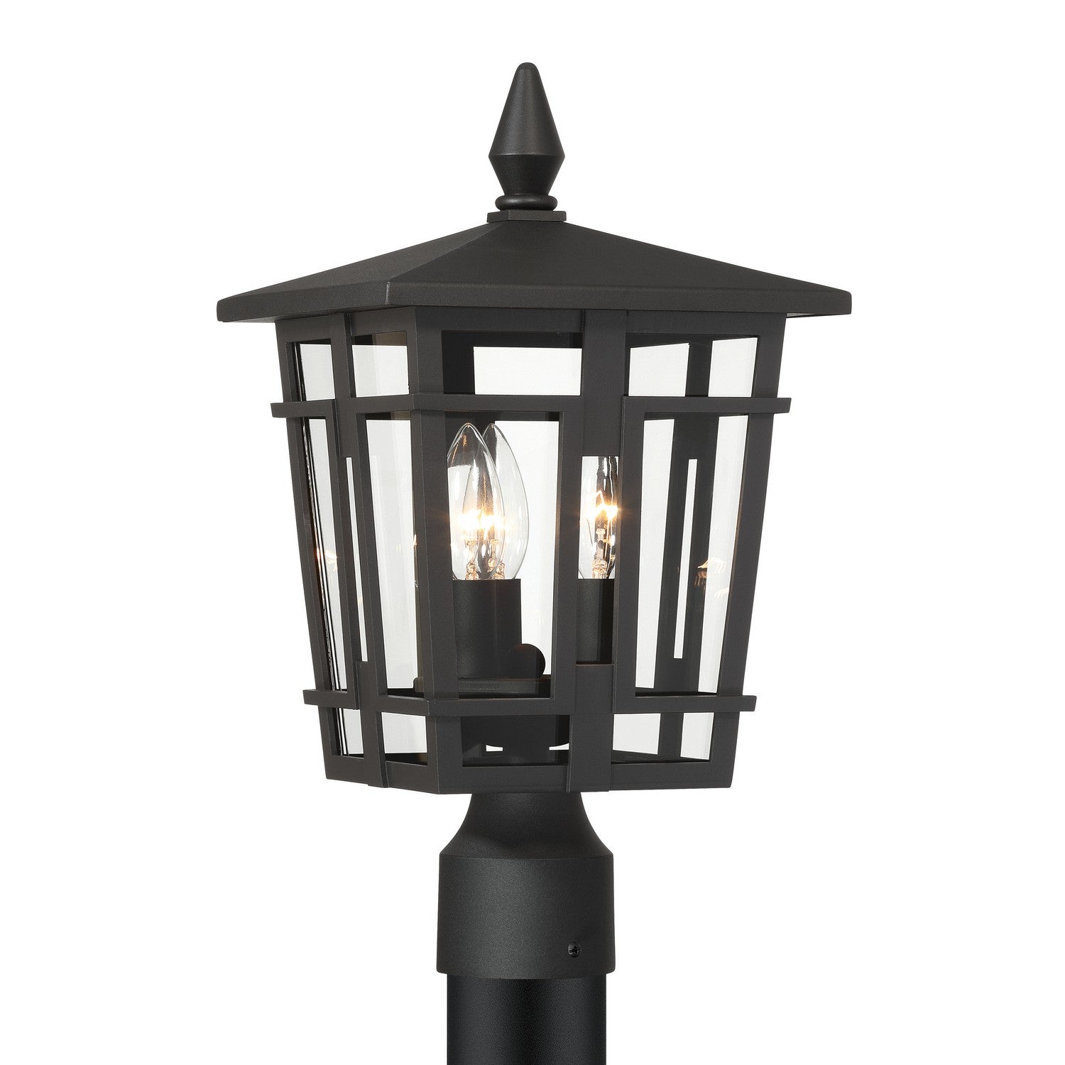 Minka-Lavery - 77905-66 - Three Light Outdoor Post Mount - Fieldstone - Sand Coal Black