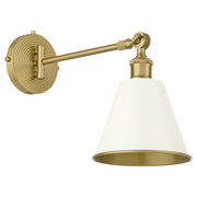 Quorum - 5320-1-0880 - One Light Wall Mount - Bailey - Studio White|Aged Brass