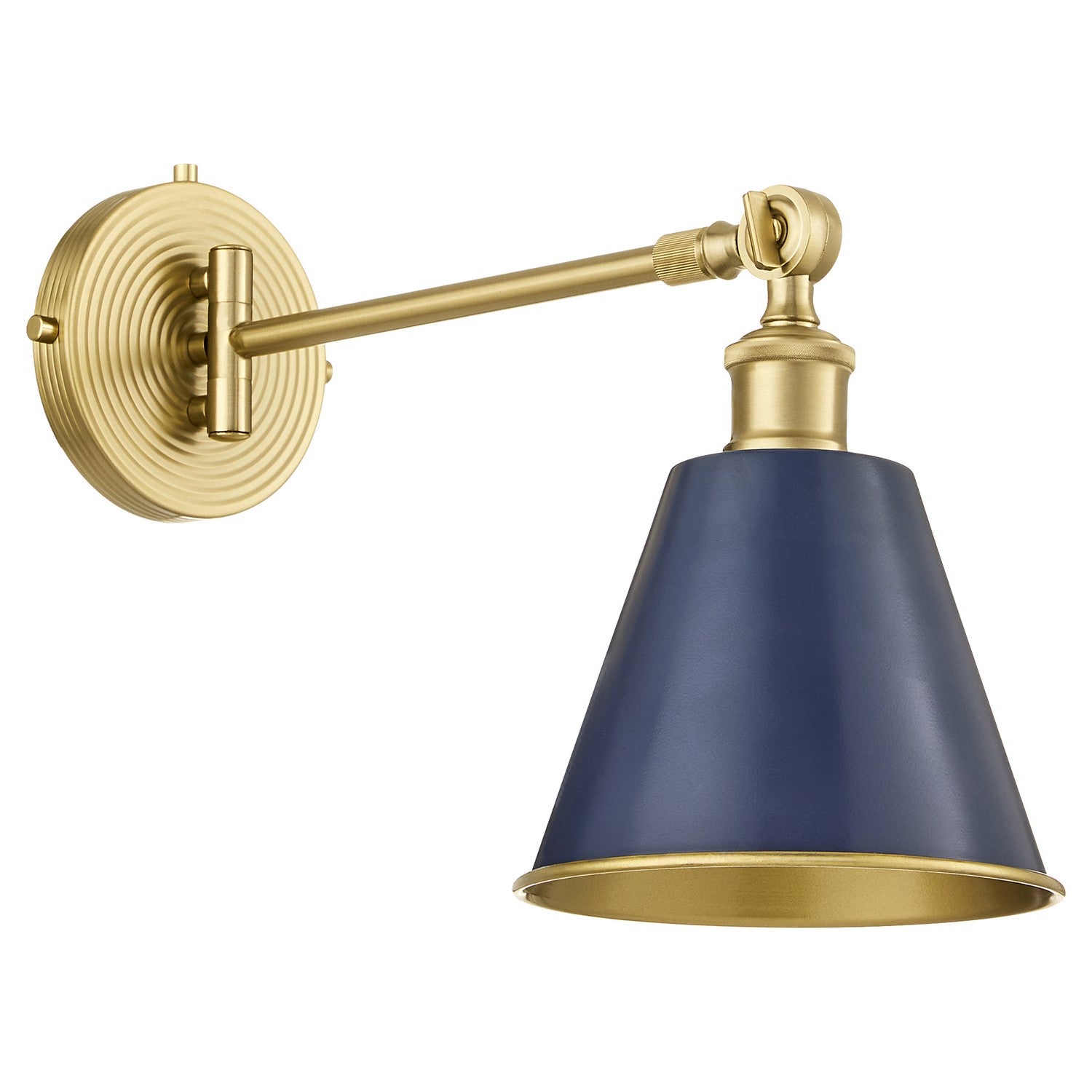 Quorum - 5320-1-3280 - One Light Wall Mount - Bailey - Blue|Aged Brass