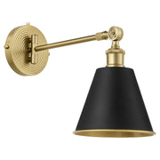 Quorum - 5320-1-5980 - One Light Wall Mount - Bailey - Matte Black|Aged Brass