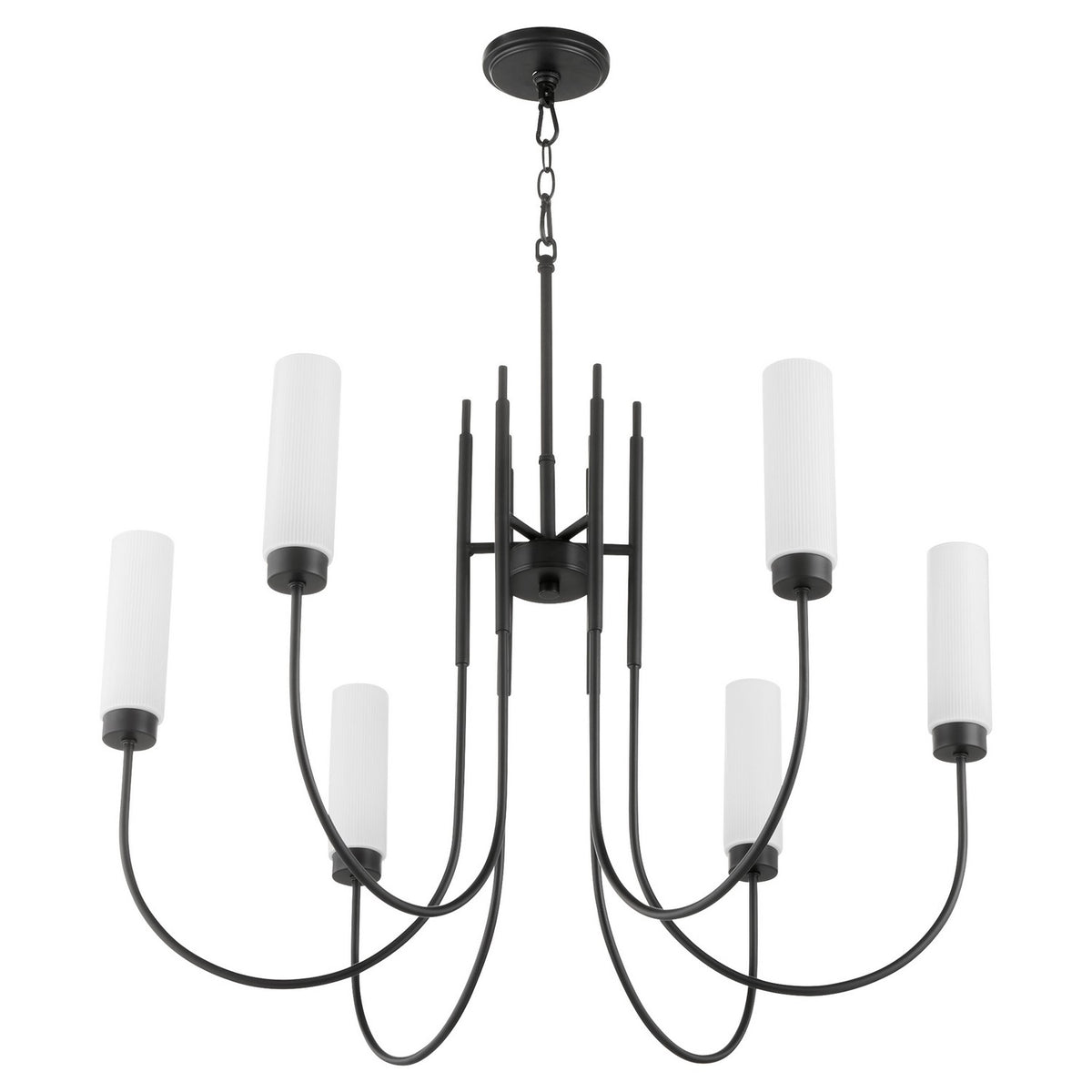 Quorum - 6024-6-59 - Six Light Chandelier - Jerome - Matte Black