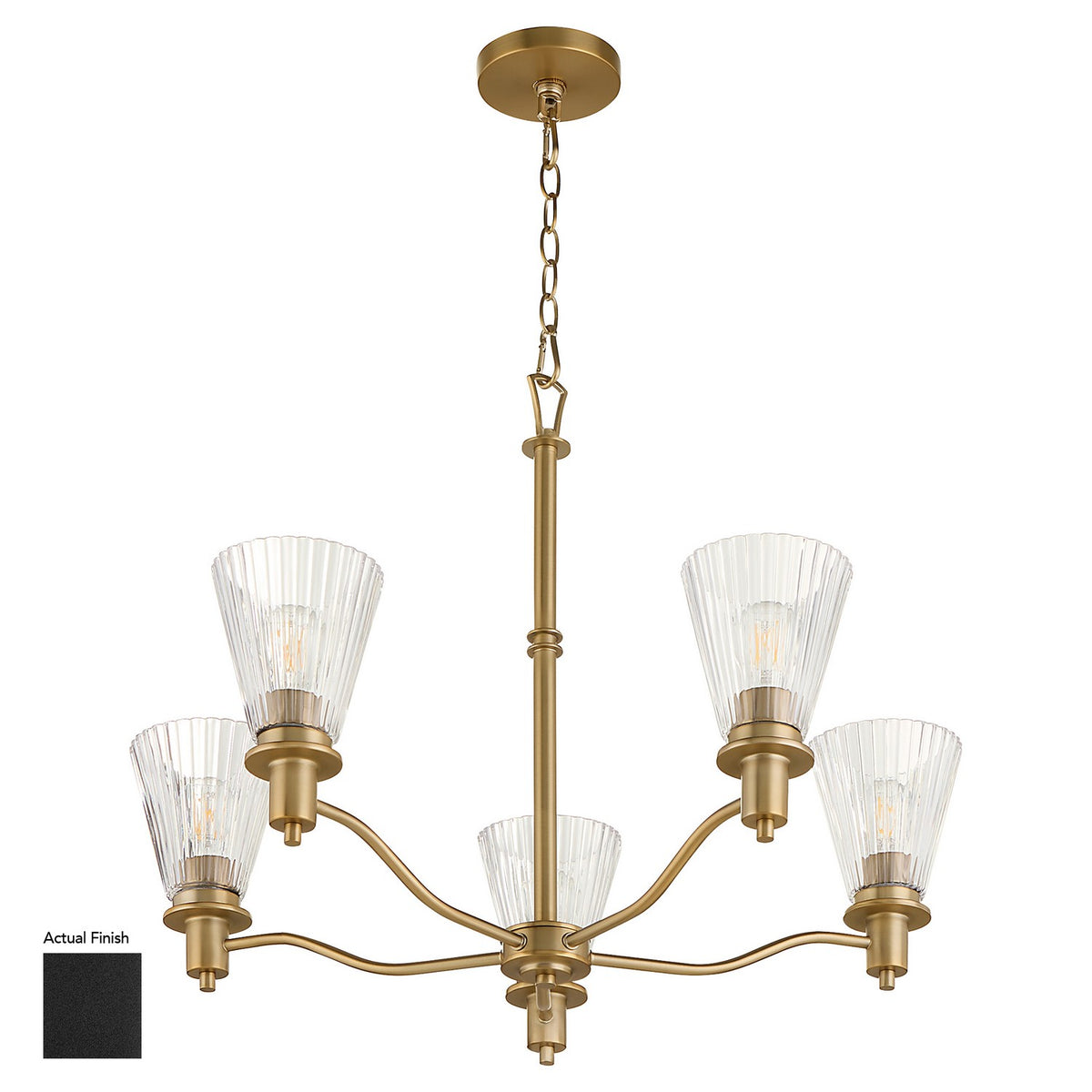 Quorum - 6803-5-59 - Five Light Chandelier - Lawton - Matte Black