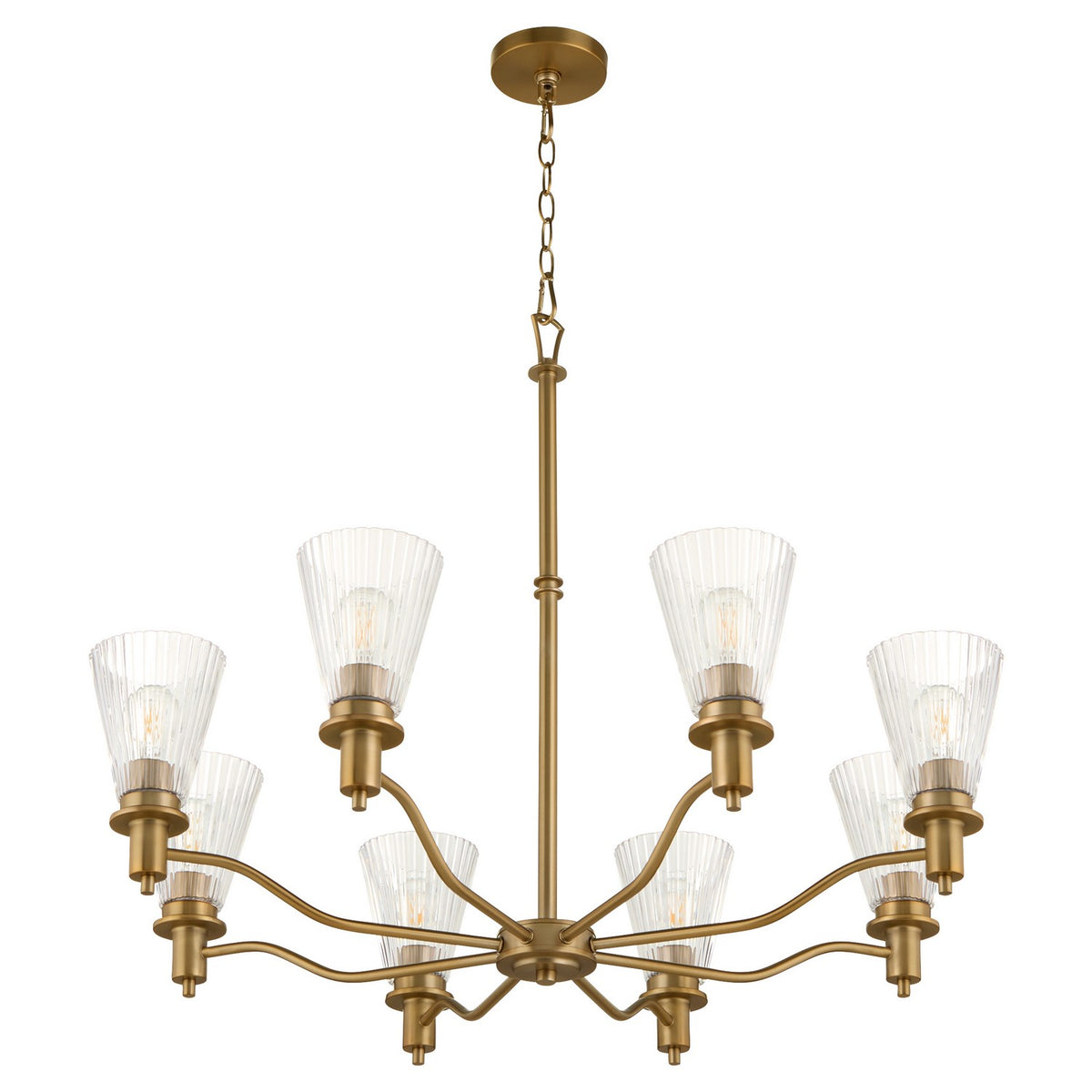 Quorum - 6803-8-47 - Eight Light Chandelier - Lawton - Brushed Brass