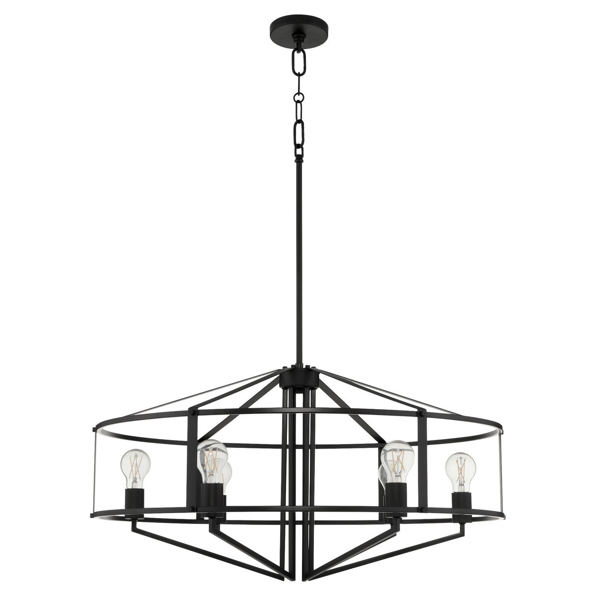 Quorum - 8373-6-59 - Six Light Pendant - Tobin - Matte Black