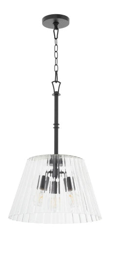 Quorum - 8803-3-59 - Three Light Pendant - Lawton - Matte Black