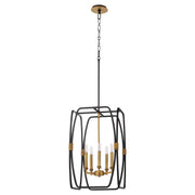 Quorum - 880-5-5947 - Five Light Pendant - Bishop - Matte Black|Brushed Brass