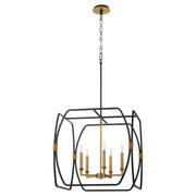 Quorum - 881-5-5947 - Five Light Pendant - Bishop - Matte Black|Brushed Brass