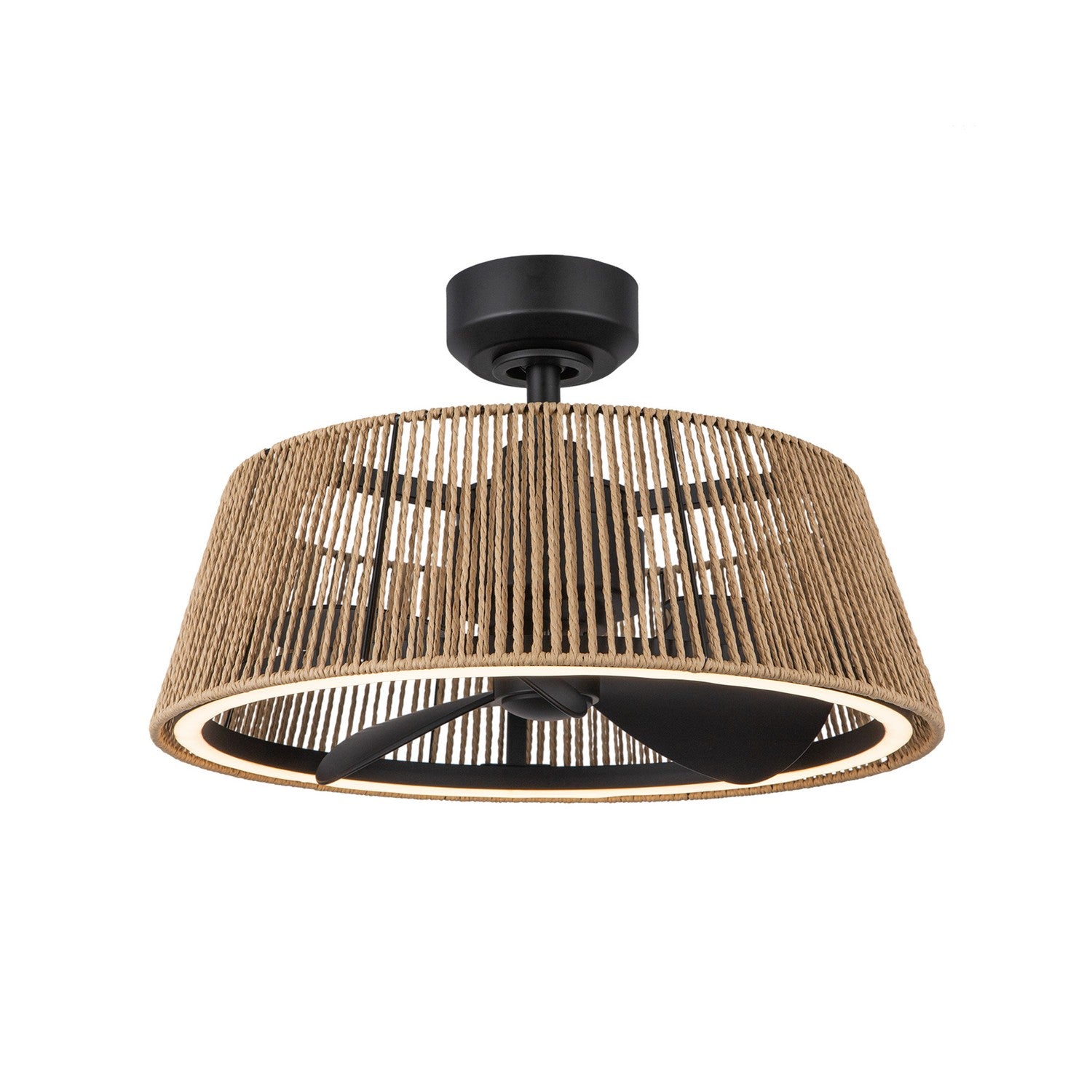 Kuzco Lighting - CF41424-MB/BR-5CCT - 24"Ceiling Fan - Isla - Matte Black/Braided Rope