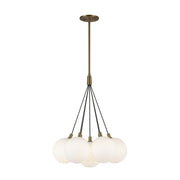 Kuzco Lighting - CH3117-BG/OP - LED Chandelier - Bolla - Brushed Gold/Opal Glass