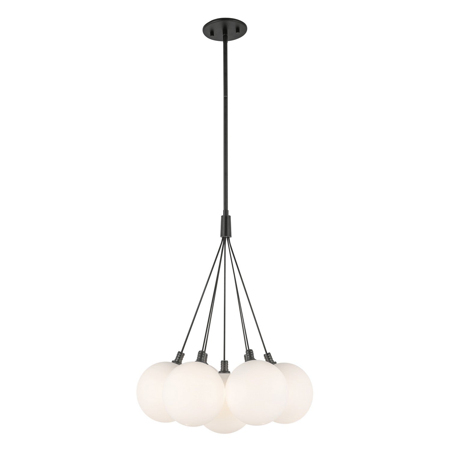 Kuzco Lighting - CH3117-BK/OP - LED Chandelier - Bolla - Black/Opal Glass