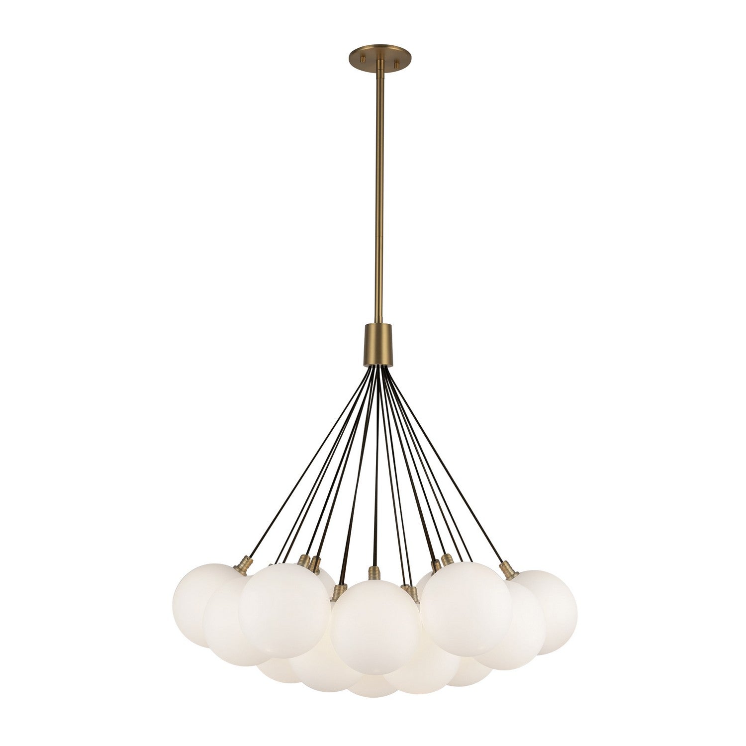 Kuzco Lighting - CH3128-BG/OP - LED Chandelier - Bolla - Brushed Gold/Opal Glass