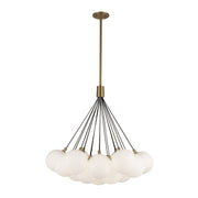 Kuzco Lighting - CH3128-BG/OP - LED Chandelier - Bolla - Brushed Gold/Opal Glass