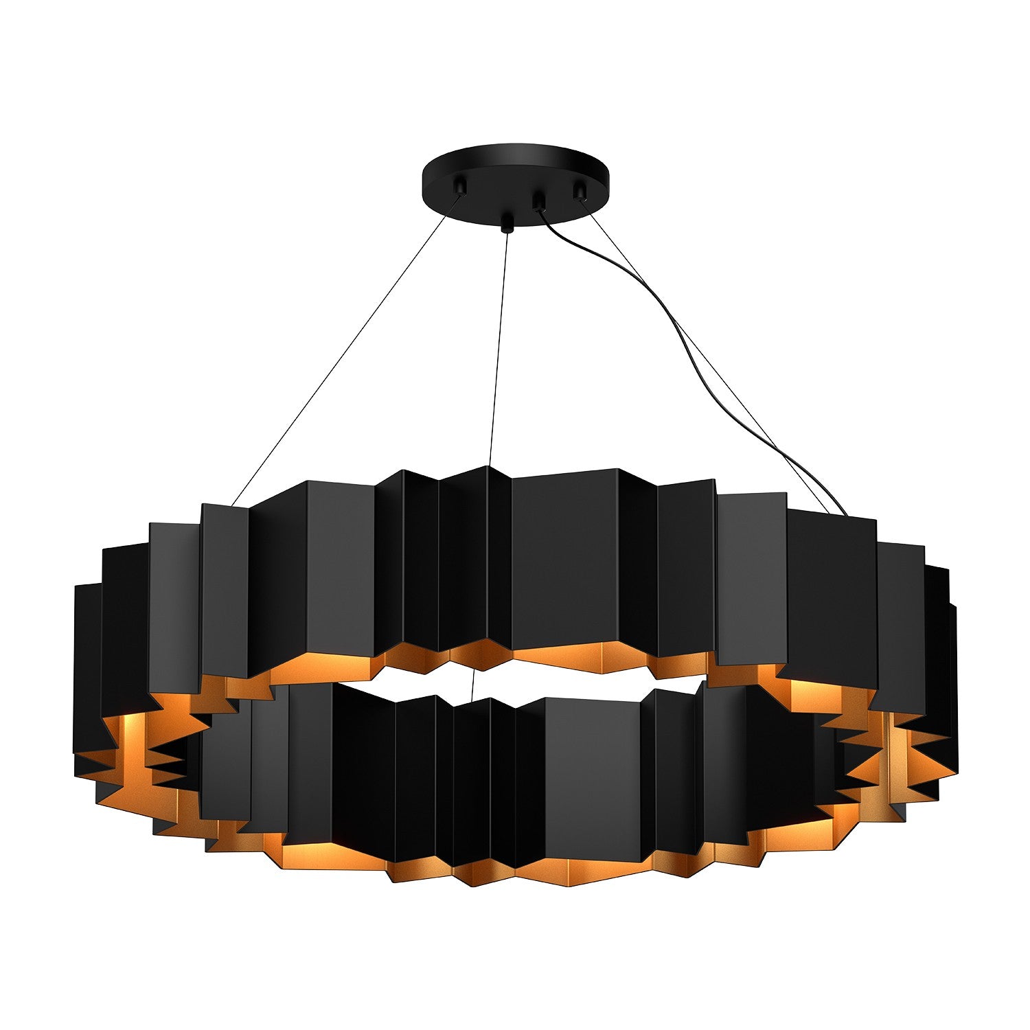 Kuzco Lighting - CH58040-BK/GD - 12 Light Chandelier - Akira - Black/Gold