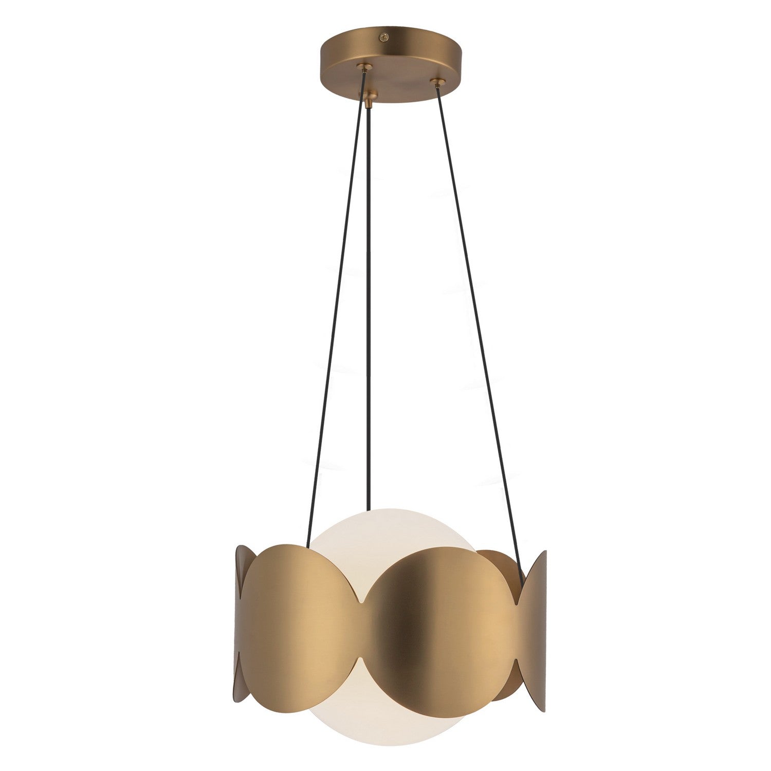 Kuzco Lighting - CH59810-BG/OP - One Light Chandelier - Ciel - Brushed Gold/Opal Glass