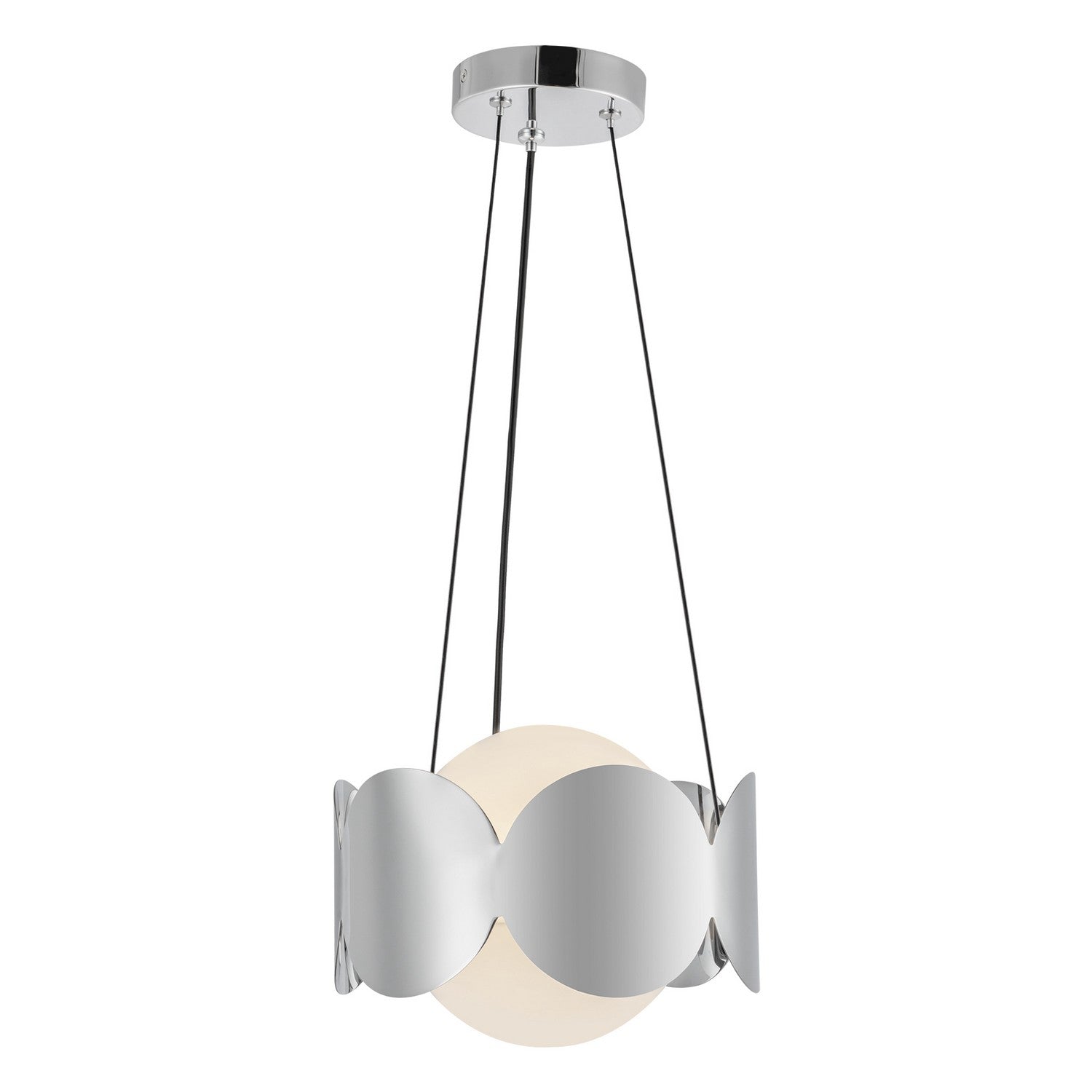 Kuzco Lighting - CH59810-CH/OP - One Light Chandelier - Ciel - Chrome/Opal Glass