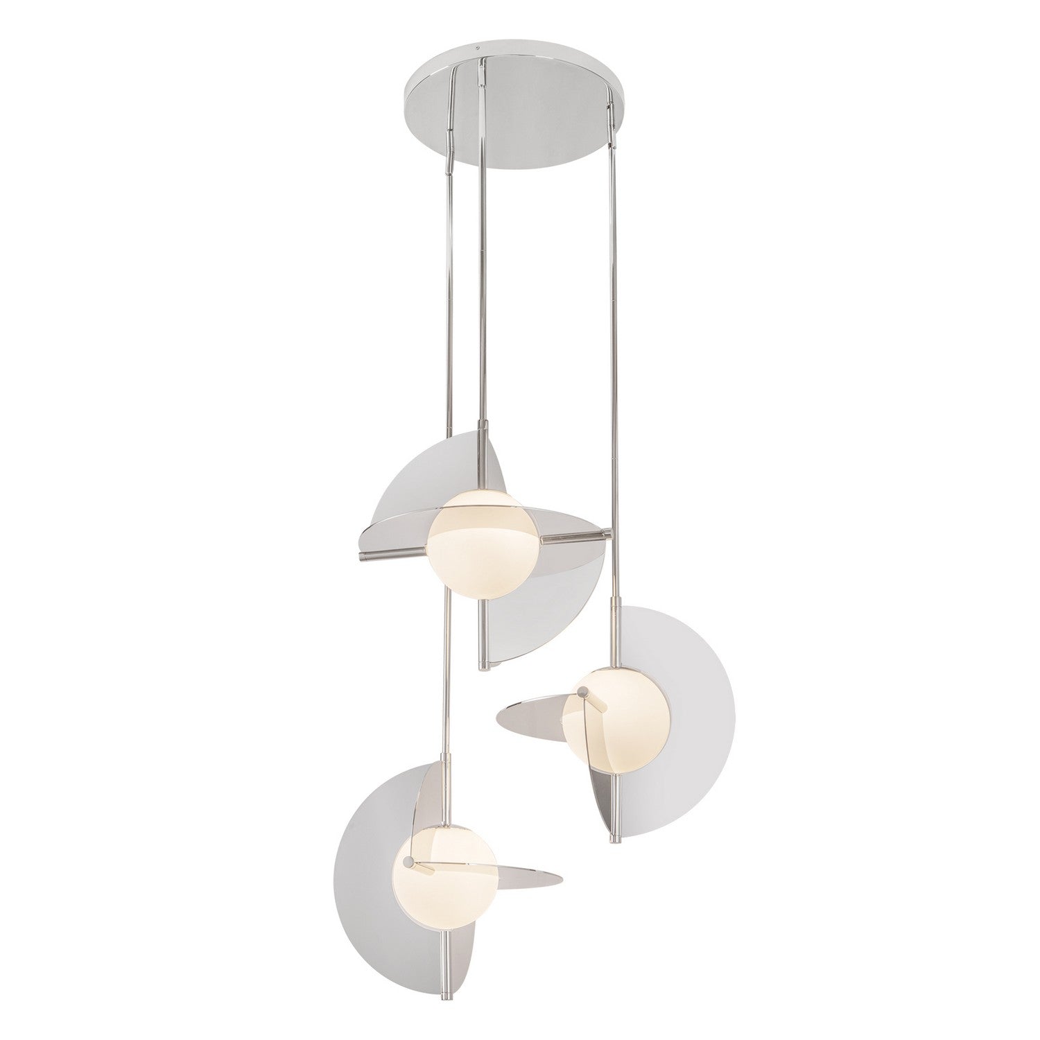 Kuzco Lighting - CH65127-PN/OP-UNV - LED Chandelier - Scorpio - Polished Nickel/Opal Glass