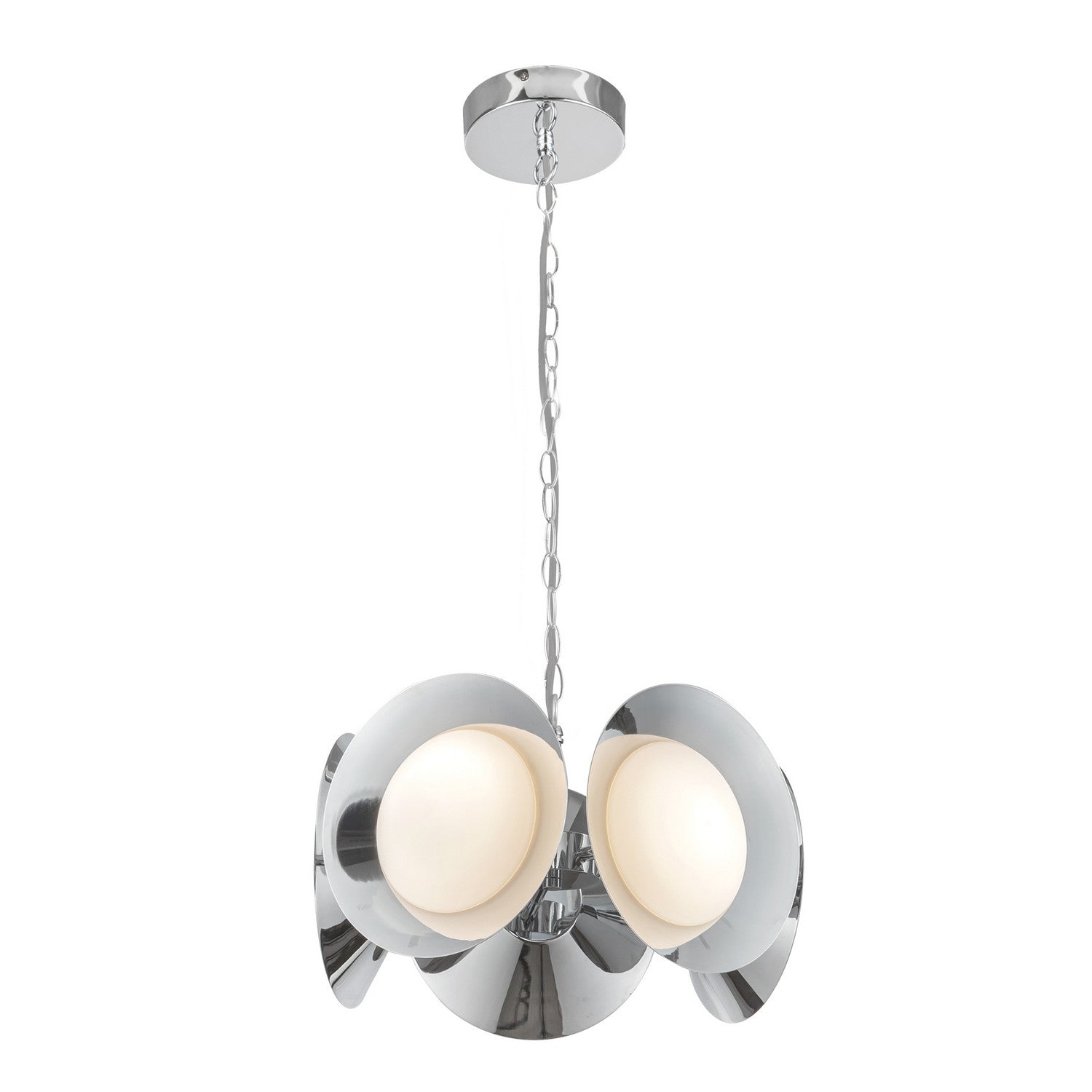 Kuzco Lighting - CH77916-CH/OP-UNV - LED Chandelier - Cleo - Chrome/Opal Glass