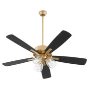 Quorum - 4525-0380 - 52"Ceiling Fan - Ovation - Aged Brass